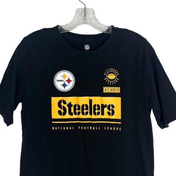 NFL Pittsburgh Steelers Tshirt Kids XL 18/20 Black AFC North Fanwear - Picture 3 of 7